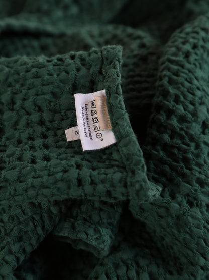 Stonewashed Cotton Tana Bedspread Throw - Abysse - 2 Sizes Available