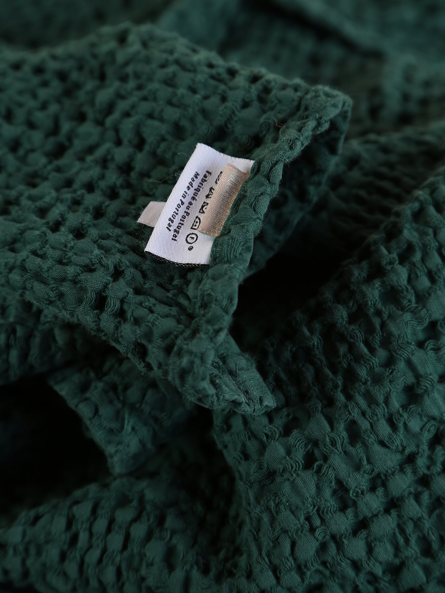 Stonewashed Cotton Tana Bedspread Throw - Abysse - 2 Sizes Available