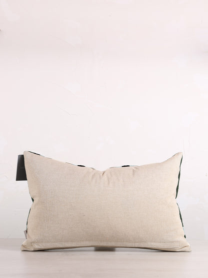 Jason Geometric Embroidered Cushion - Ciel  Rust - 30x50