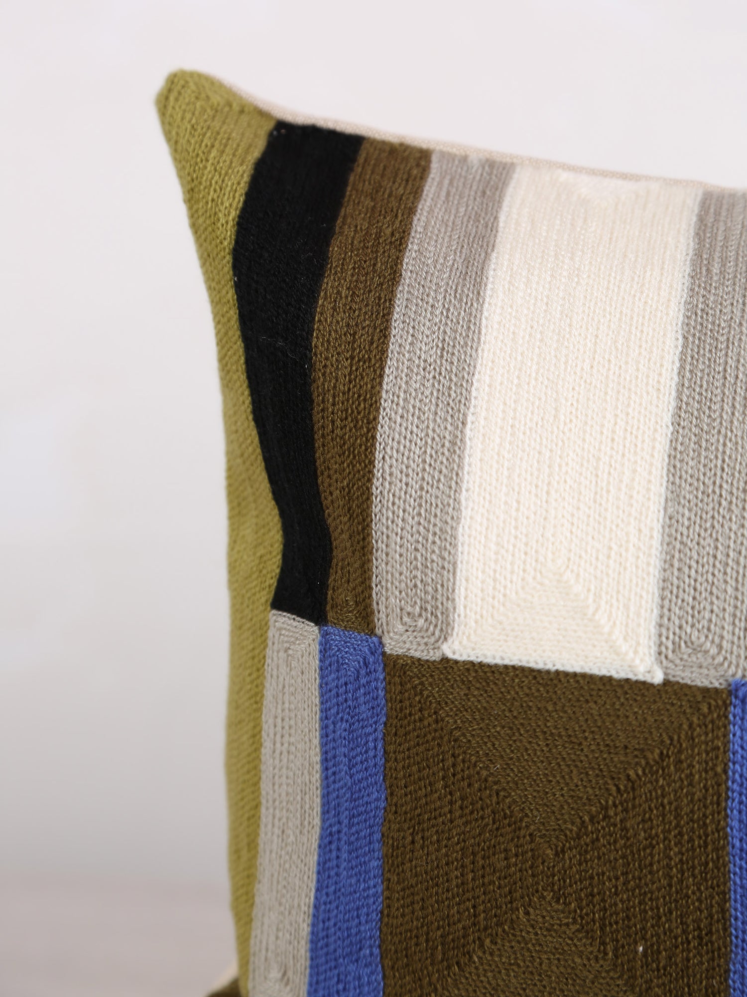 Jason Geometric Embroidered Cushion - Cedre Green - 30x50cm