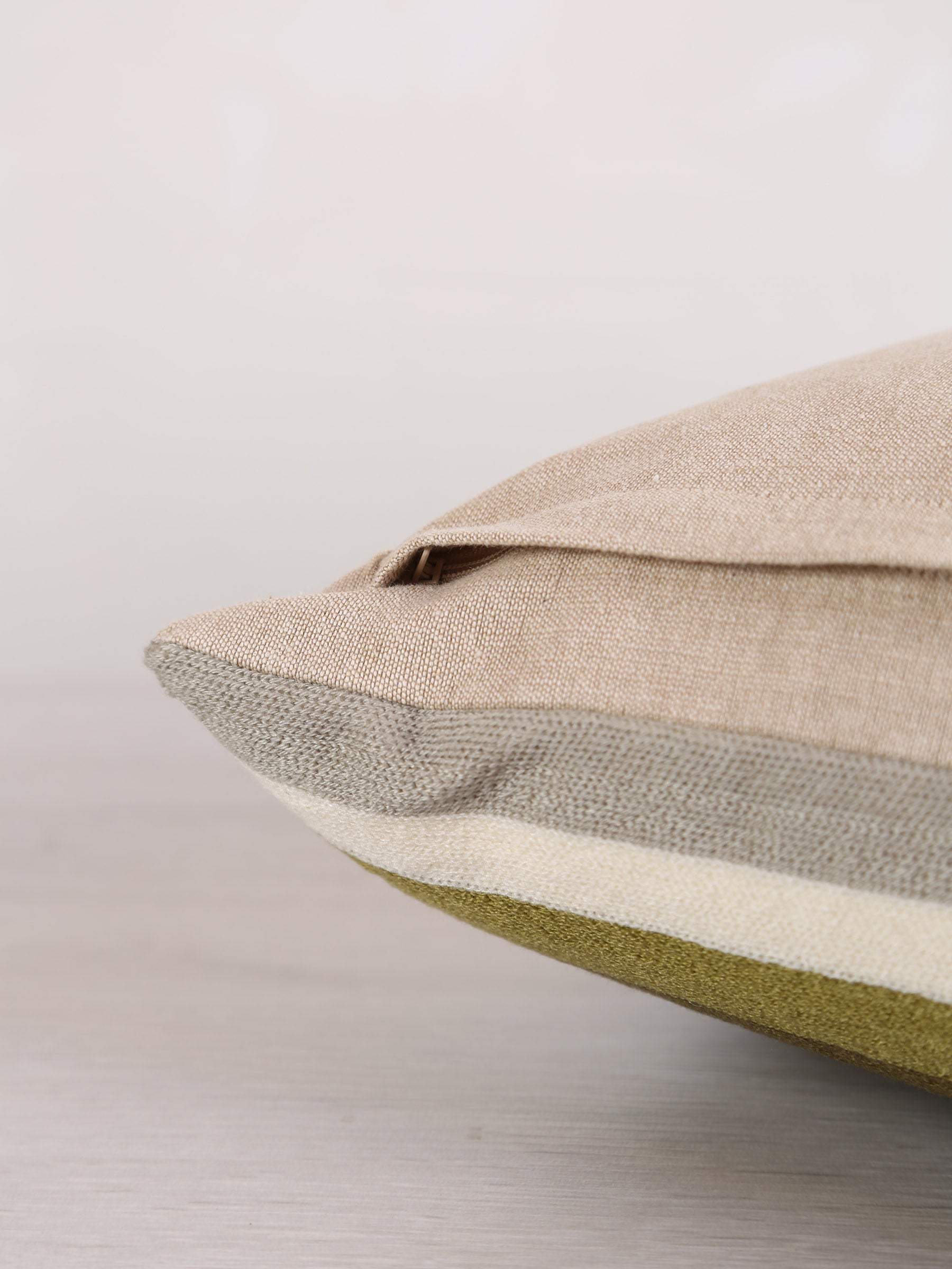 Jason Geometric Embroidered Cushion - Cedre Green - 30x50cm