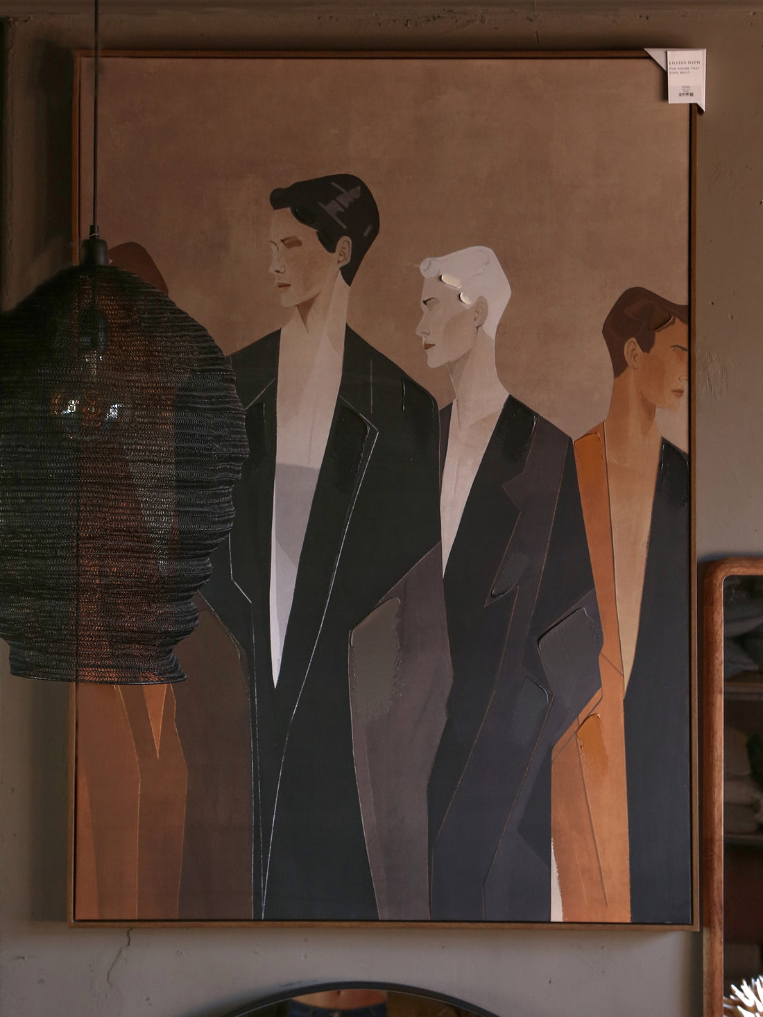 Orly Textured Figures Canvas - Warm Tones - 140 x 100cm