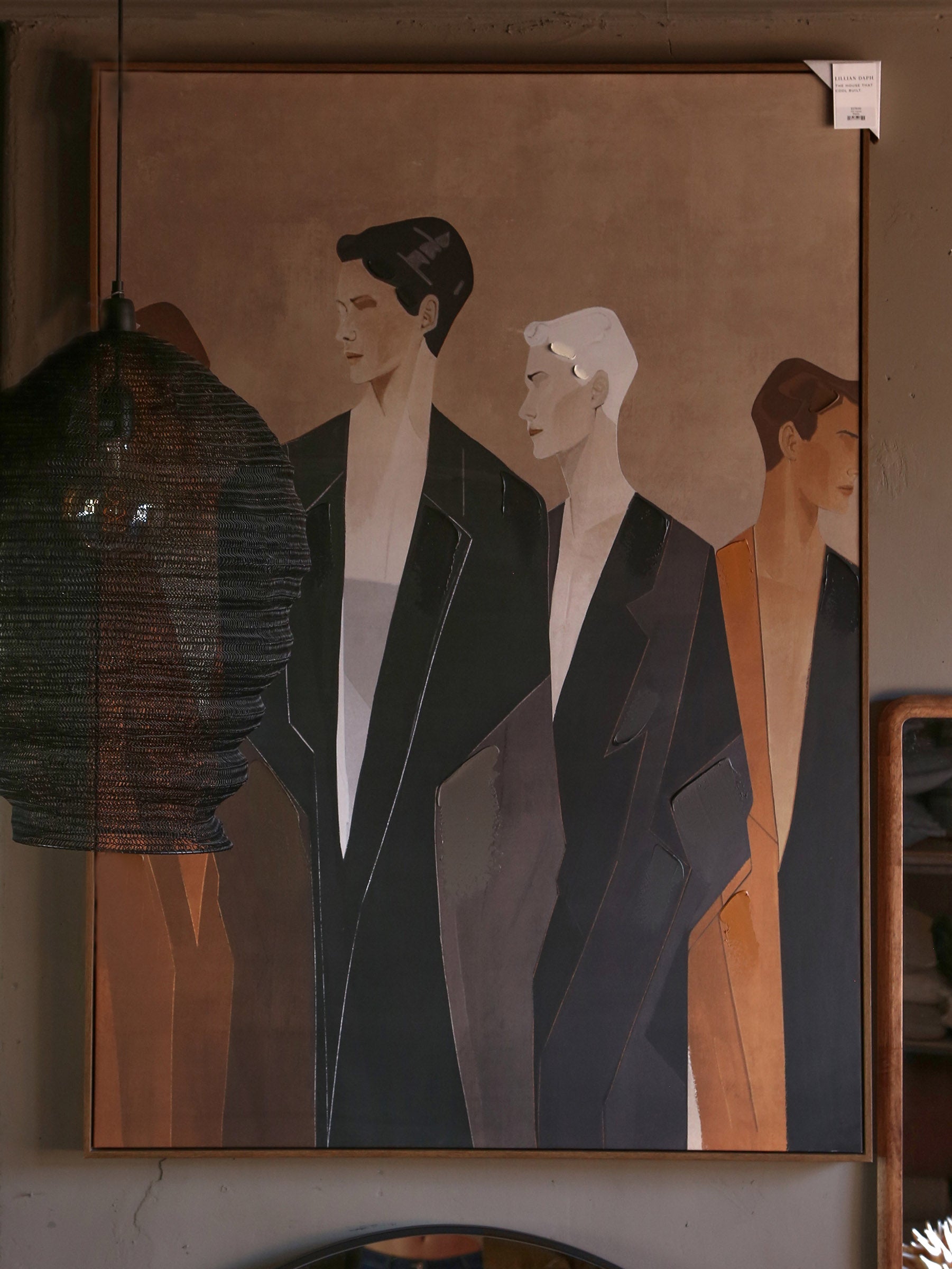Orly Textured Figures Canvas - Warm Tones - 140 x 100cm
