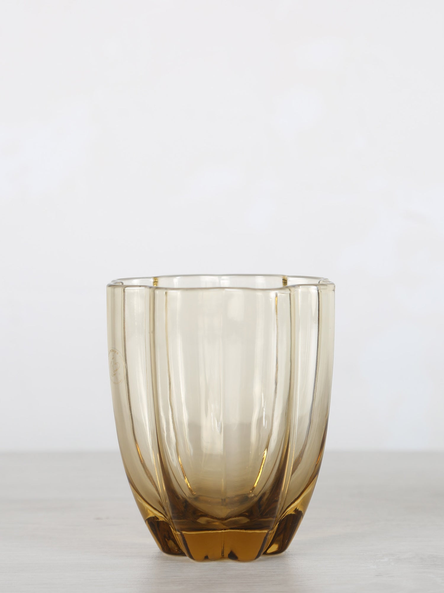 Floretta Fluted Glass Tumbler - Taupe -  9X9X10 cm