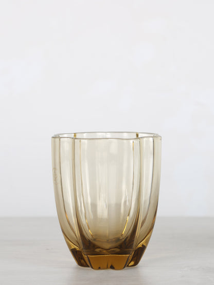Floretta Fluted Glass Tumbler - Taupe -  9X9X10 cm