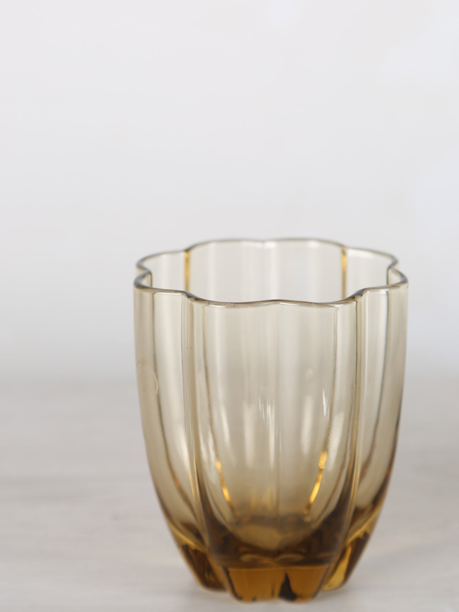 Floretta Fluted Glass Tumbler - Taupe -  9X9X10 cm