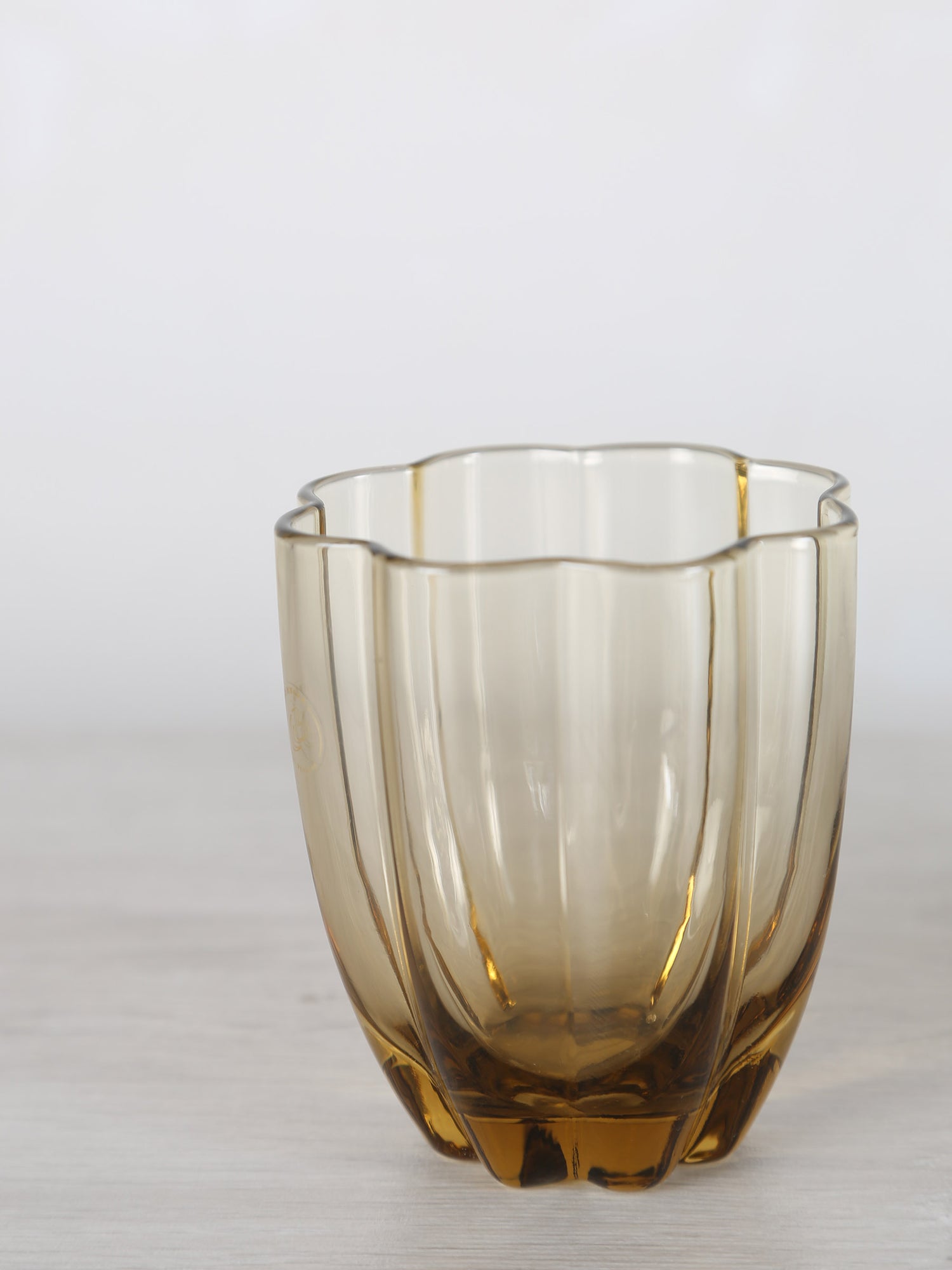 Floretta Fluted Glass Tumbler - Taupe -  9X9X10 cm