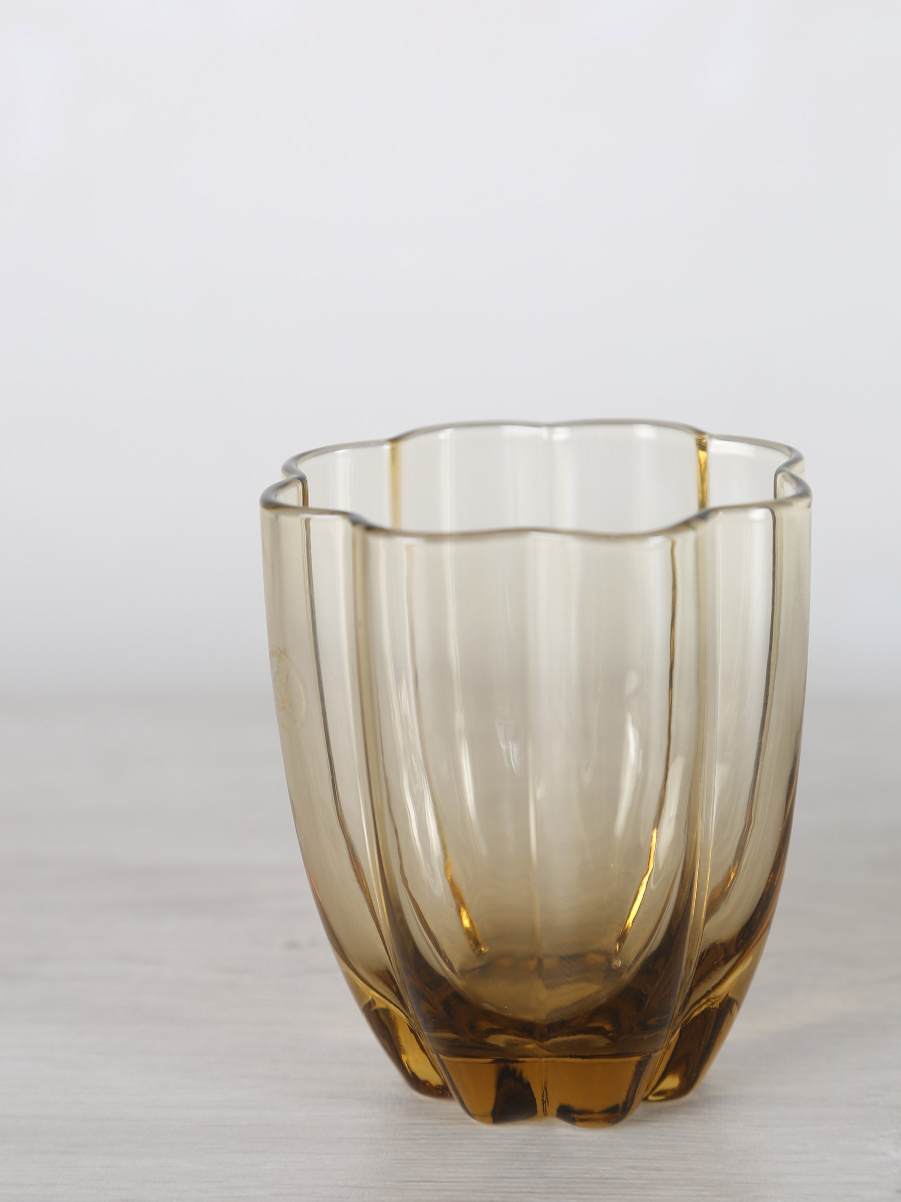 Floretta Fluted Glass Tumbler - Taupe -  9X9X10 cm