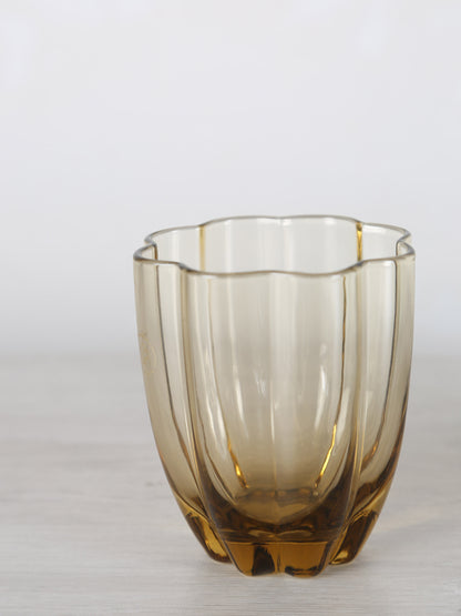 Floretta Fluted Glass Tumbler - Taupe -  9X9X10 cm