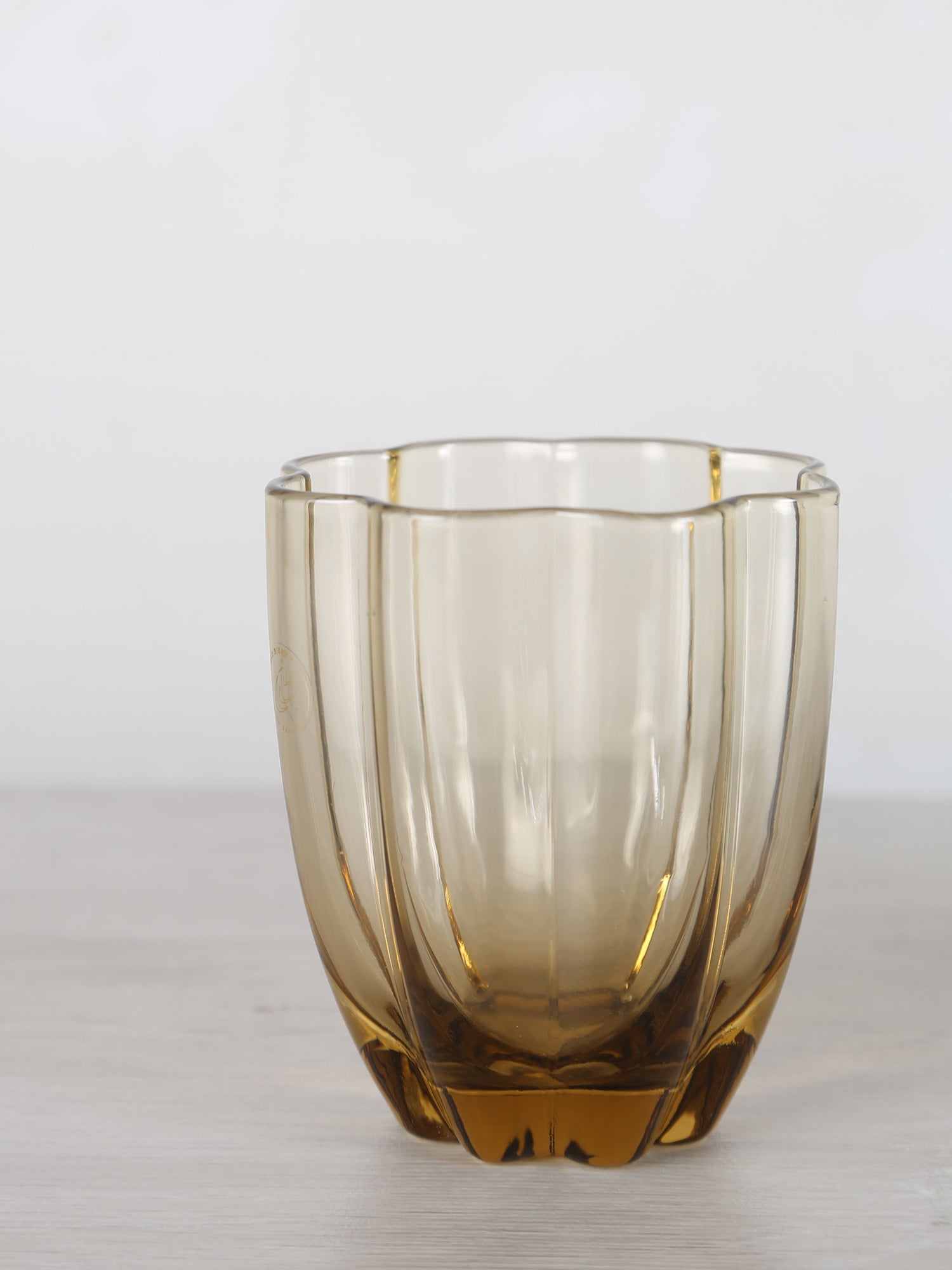 Floretta Fluted Glass Tumbler - Taupe -  9X9X10 cm