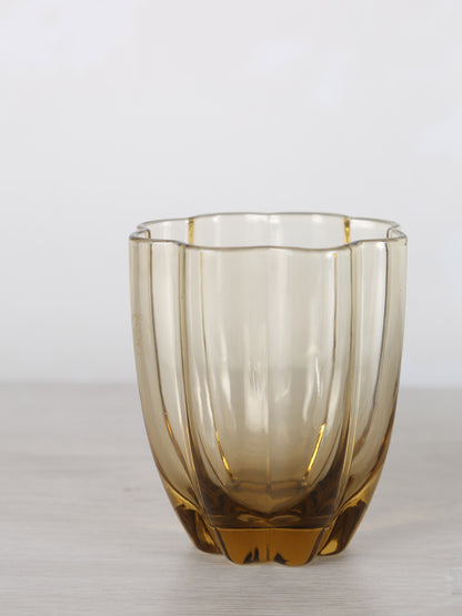 Floretta Fluted Glass Tumbler - Taupe -  9X9X10 cm