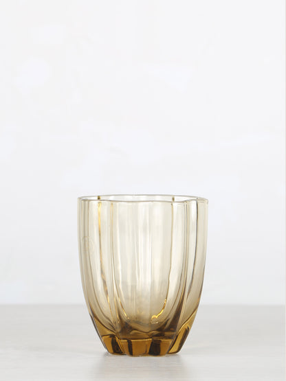 Floretta Fluted Glass Tumbler - Taupe -  9X9X10 cm