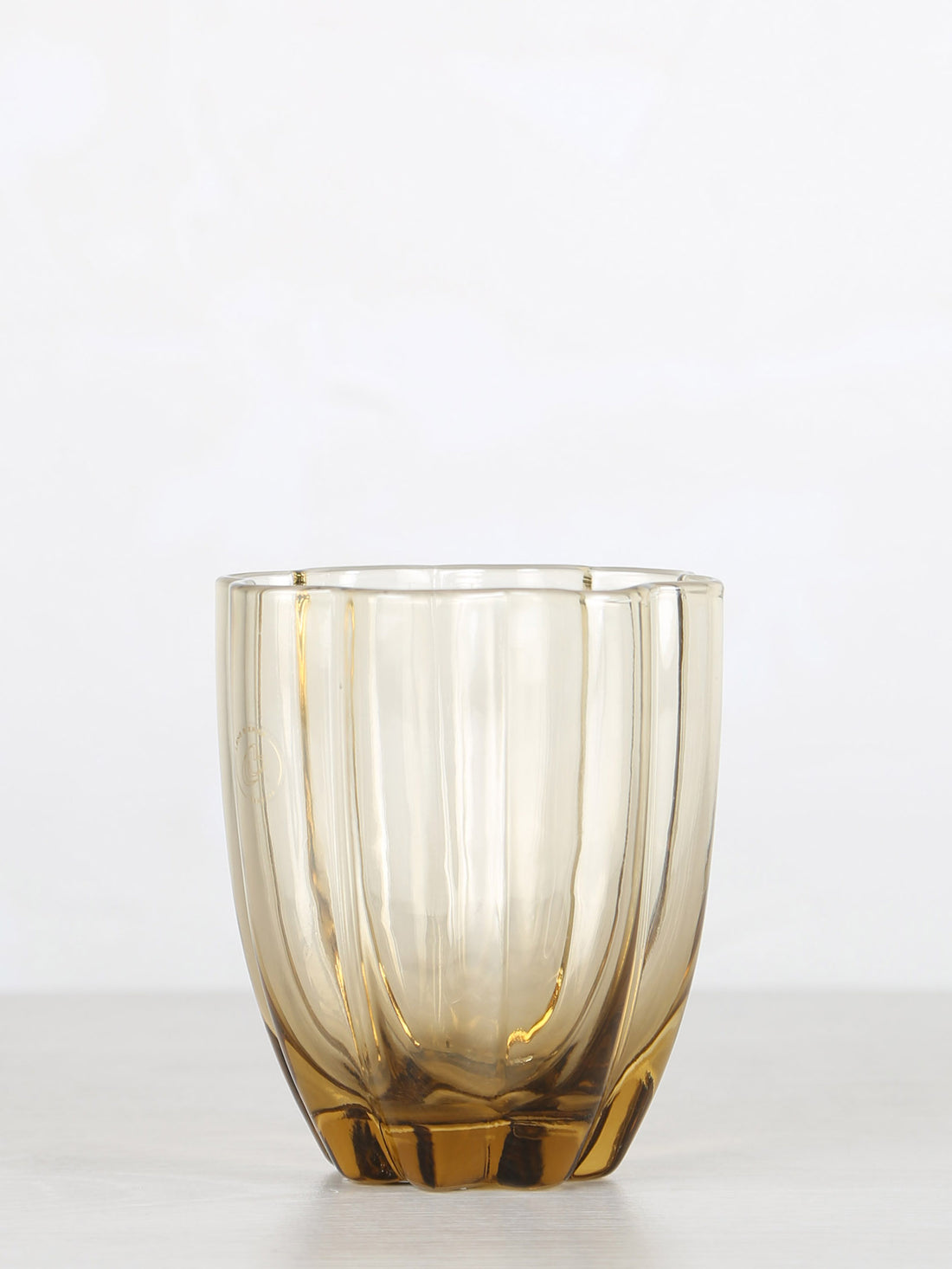 Floretta Fluted Glass Tumbler - Taupe -  9X9X10 cm