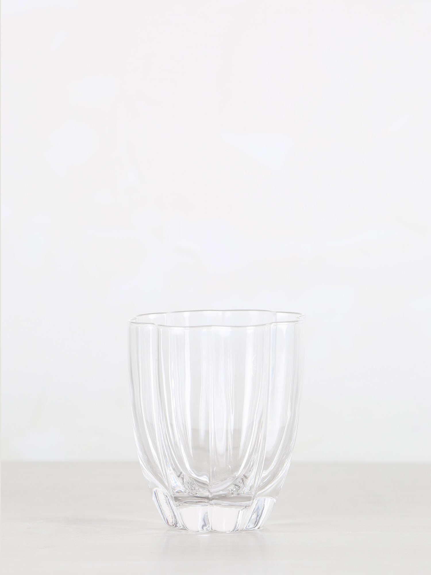 Floretta Fluted Glass Tumbler - Clear-  9X9X10 cm