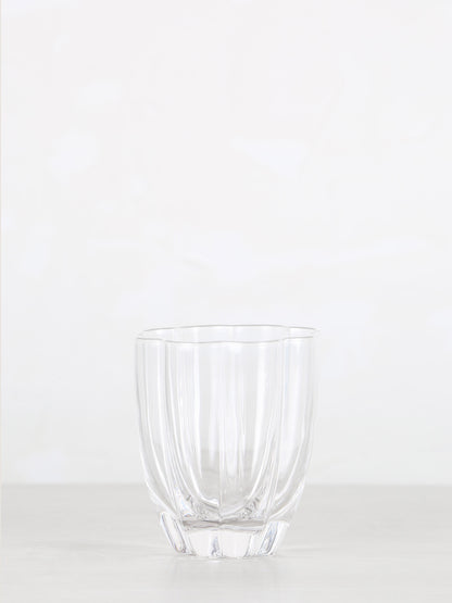 Floretta Fluted Glass Tumbler - Clear-  9X9X10 cm