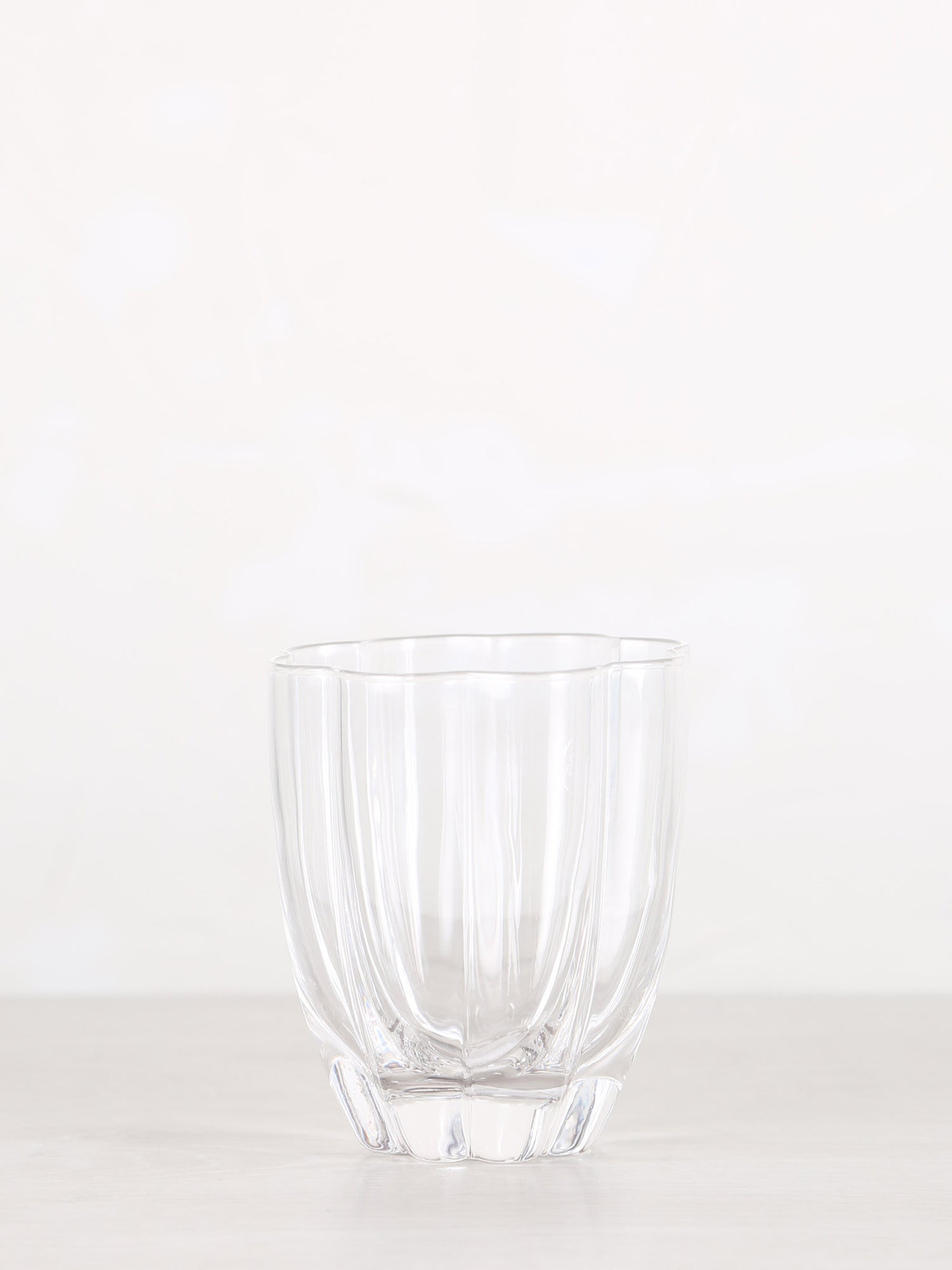 Floretta Fluted Glass Tumbler - Clear-  9X9X10 cm