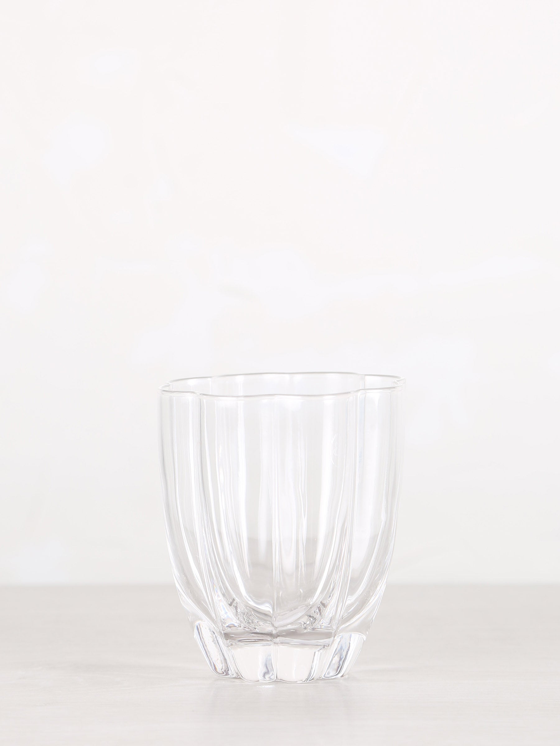 Floretta Fluted Glass Tumbler - Clear-  9X9X10 cm