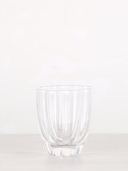 Floretta Fluted Glass Tumbler - Clear-  9X9X10 cm