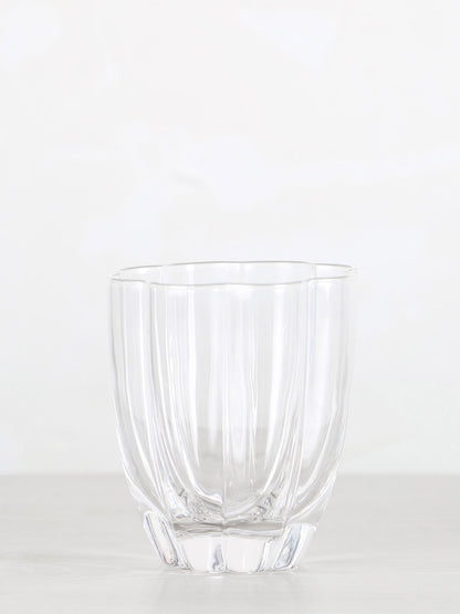 Floretta Fluted Glass Tumbler - Clear-  9X9X10 cm