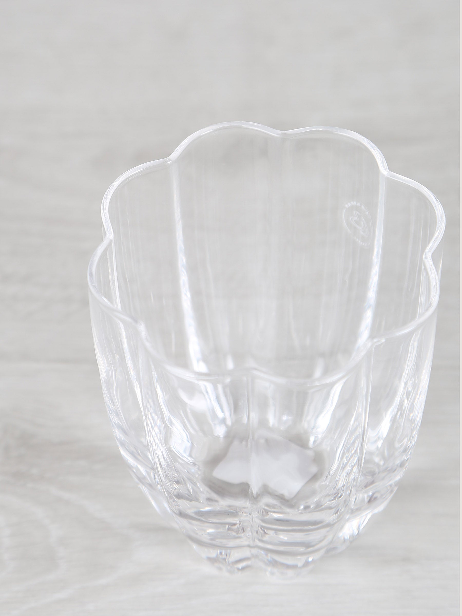 Floretta Fluted Glass Tumbler - Clear-  9X9X10 cm
