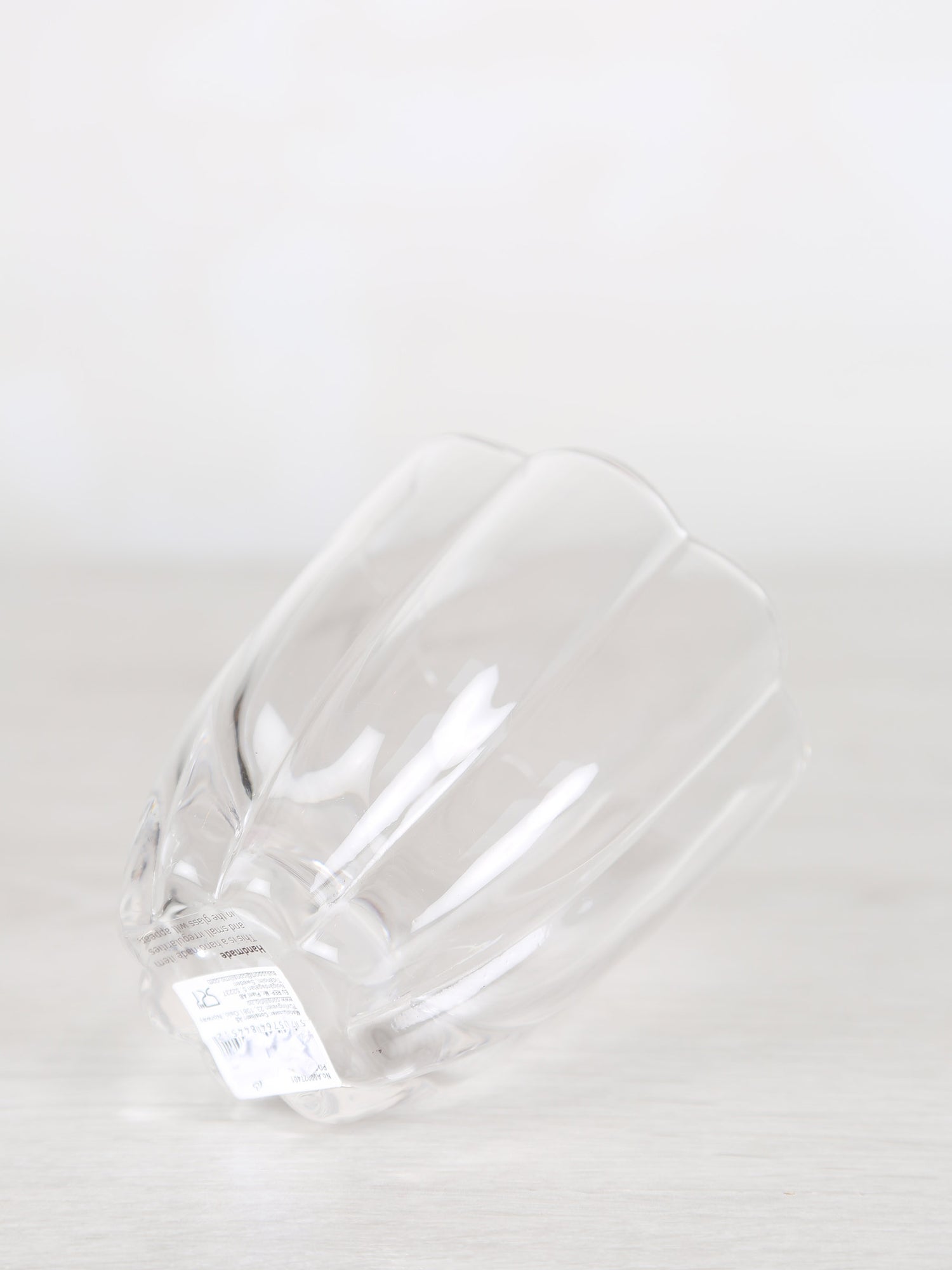 Floretta Fluted Glass Tumbler - Clear-  9X9X10 cm