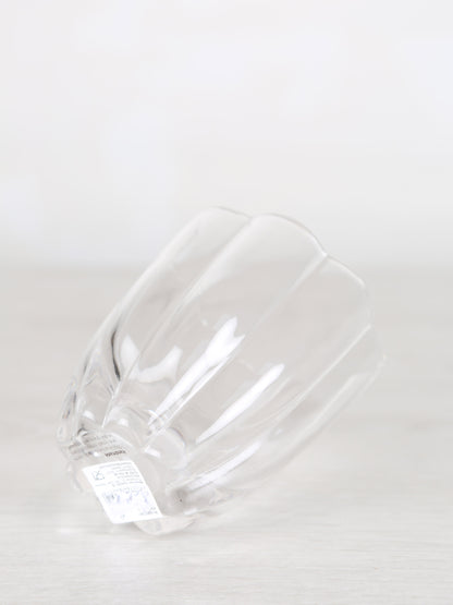 Floretta Fluted Glass Tumbler - Clear-  9X9X10 cm