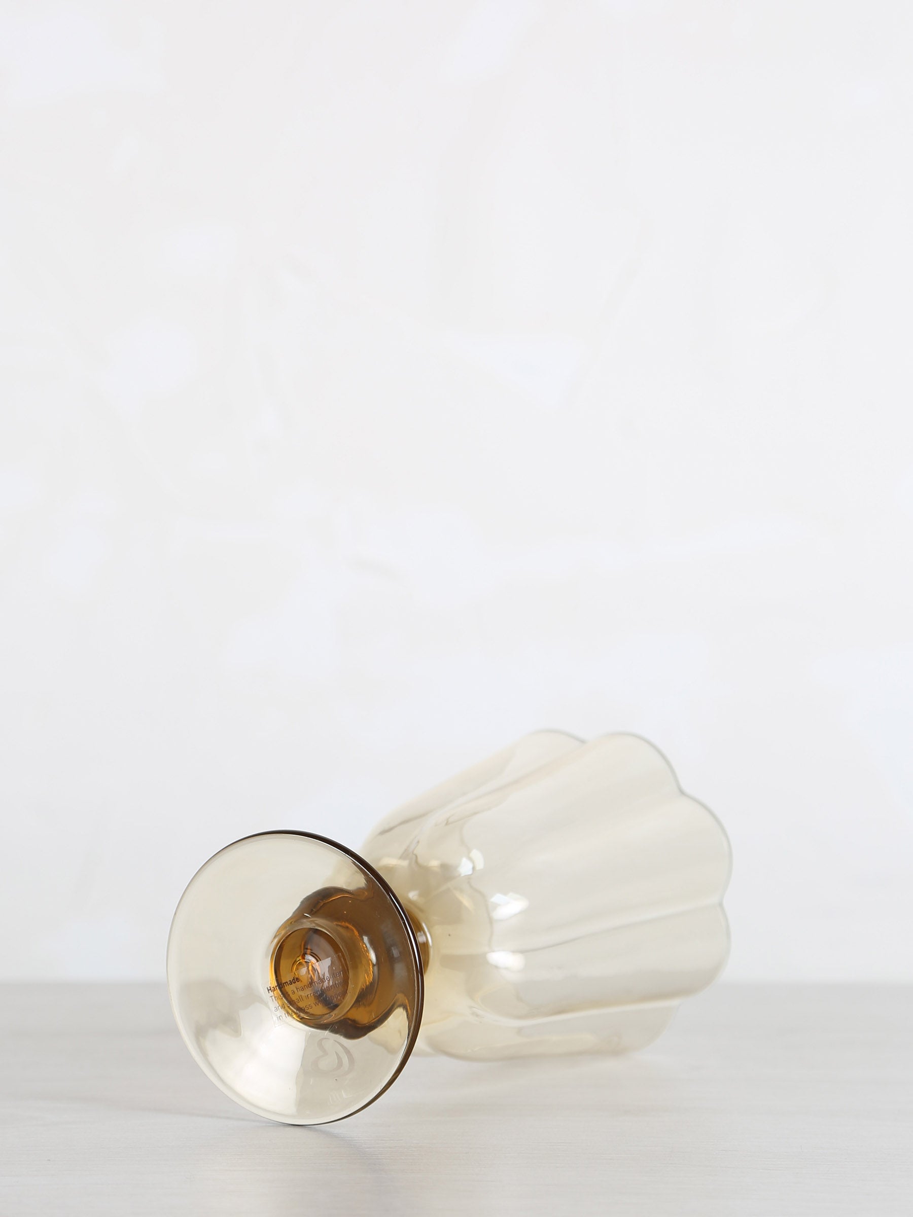 Floretta Fluted Wine Glass - Taupe -  9X9X15.5 cm