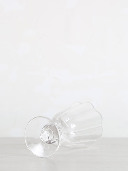Floretta Fluted Wine Glass - Clear -  9X9X15.5 cm