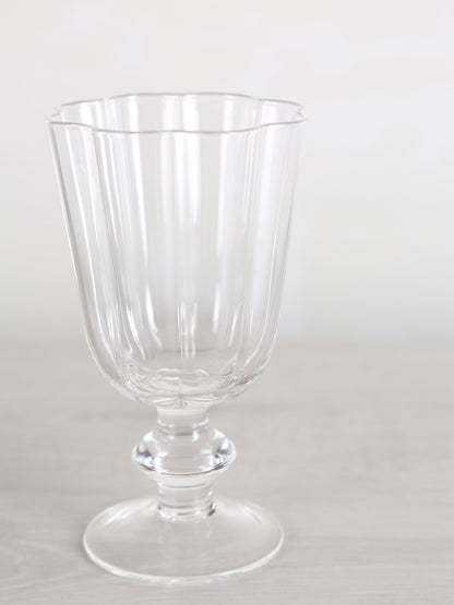 Floretta Fluted Wine Glass - Clear -  9X9X15.5 cm