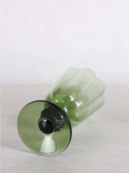 Floretta Fluted Wine Glass - Green -  9X9X15.5 cm