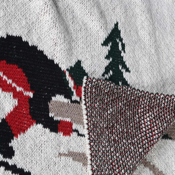 Alpine Skiing Knitted Throw