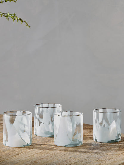 Lohara Recycled Patterned Tumbler - White