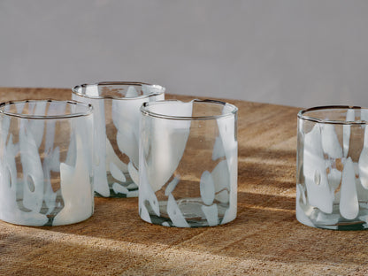 Lohara Recycled Patterned Tumbler - White