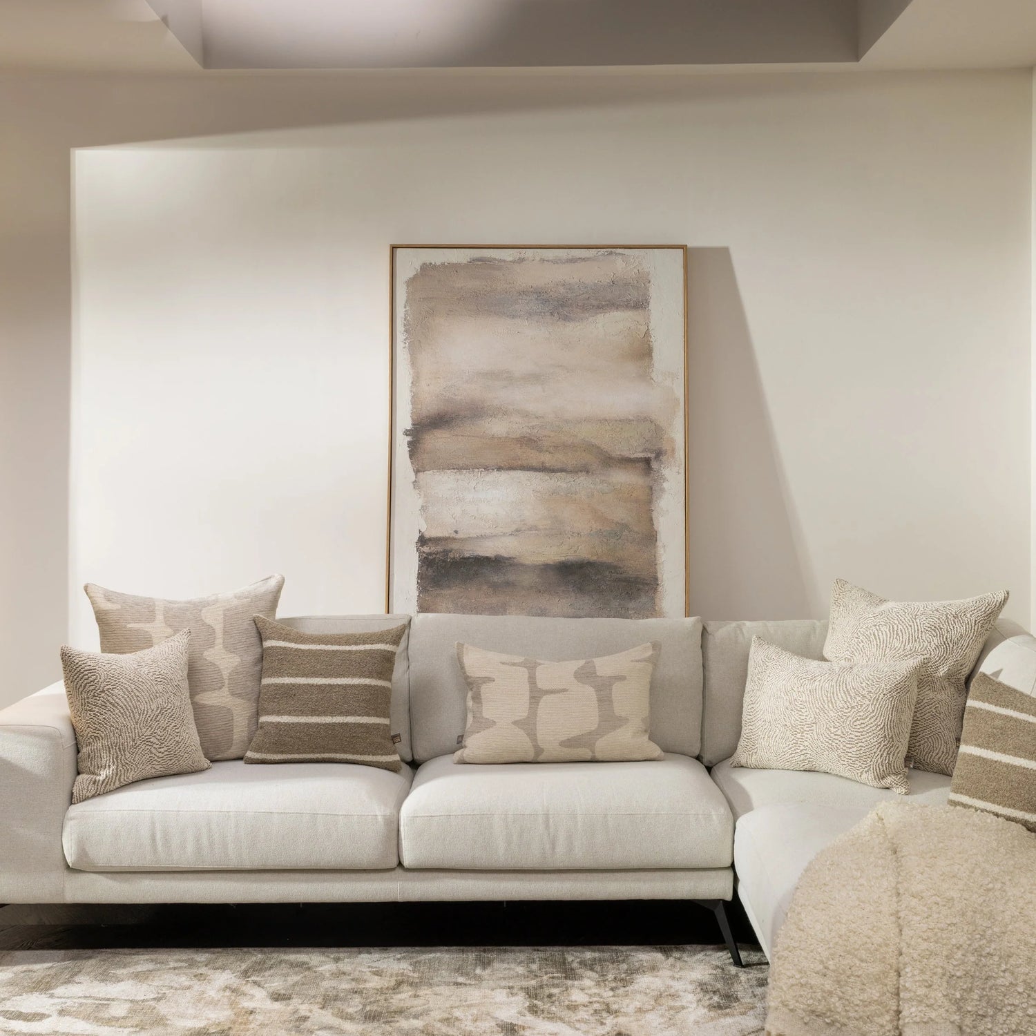 Elm - Hand Painted Abstract Artwork - Muted Shades