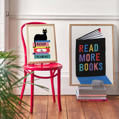 Read More Books  - A3 Giclee Print