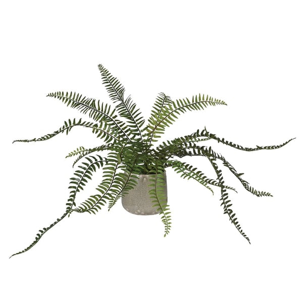 Faux Fern - Khaki Ceramic Pot
