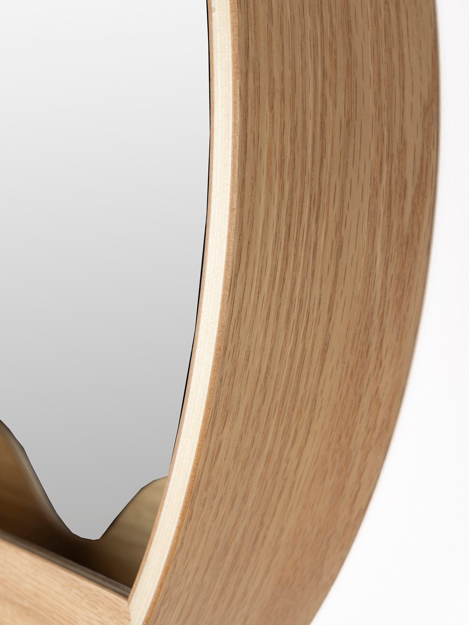 The Round Compartment Wall Mirror - Natural - 40x40x8cm