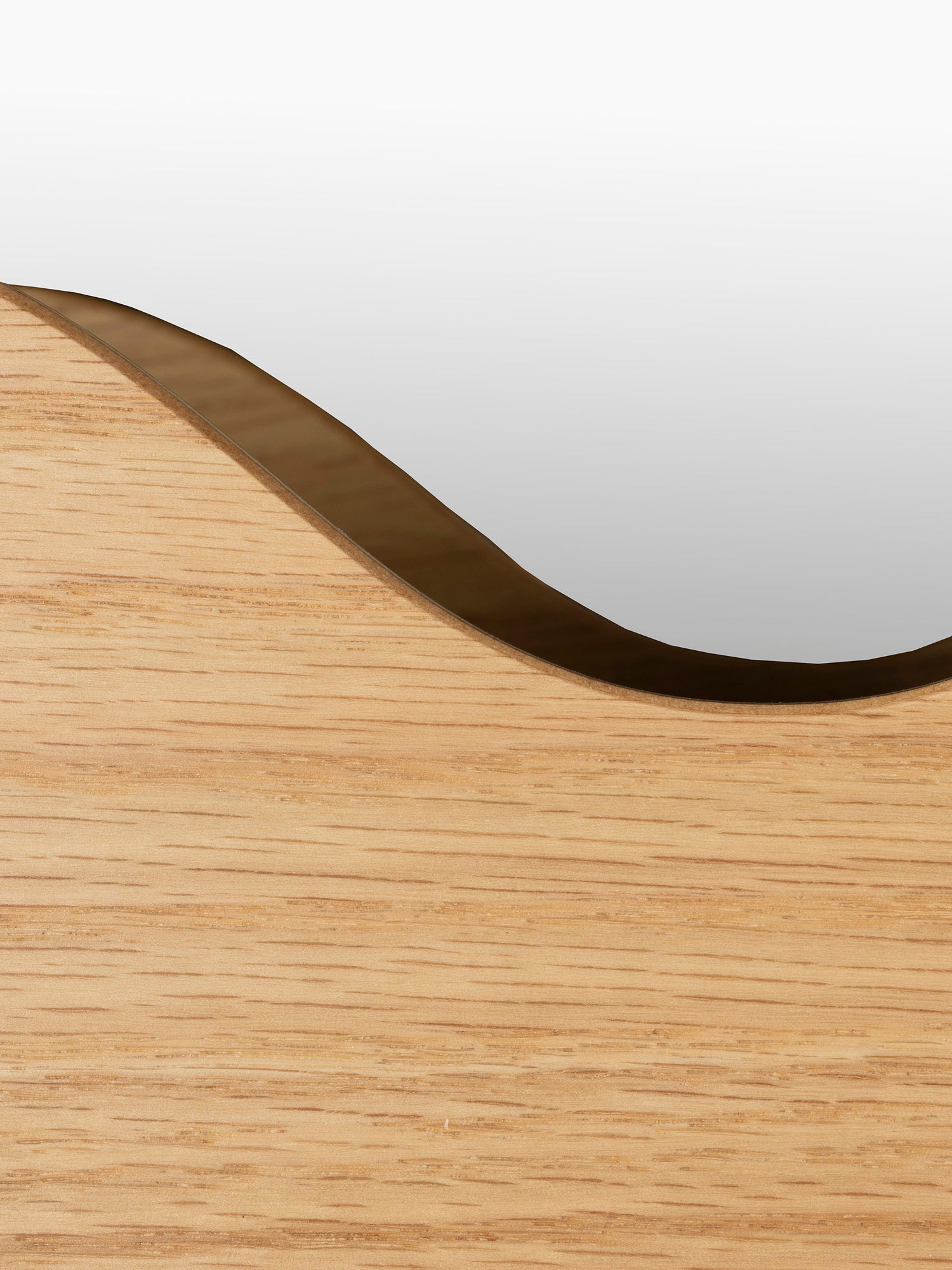 The Round Compartment Wall Mirror - Natural - 40x40x8cm