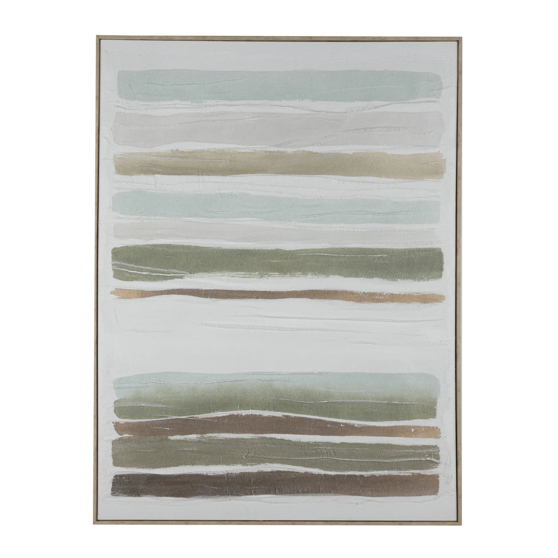 Vardon - Hand Painted Abstract Artwork - 90x120x4.5cm - Natural Shades