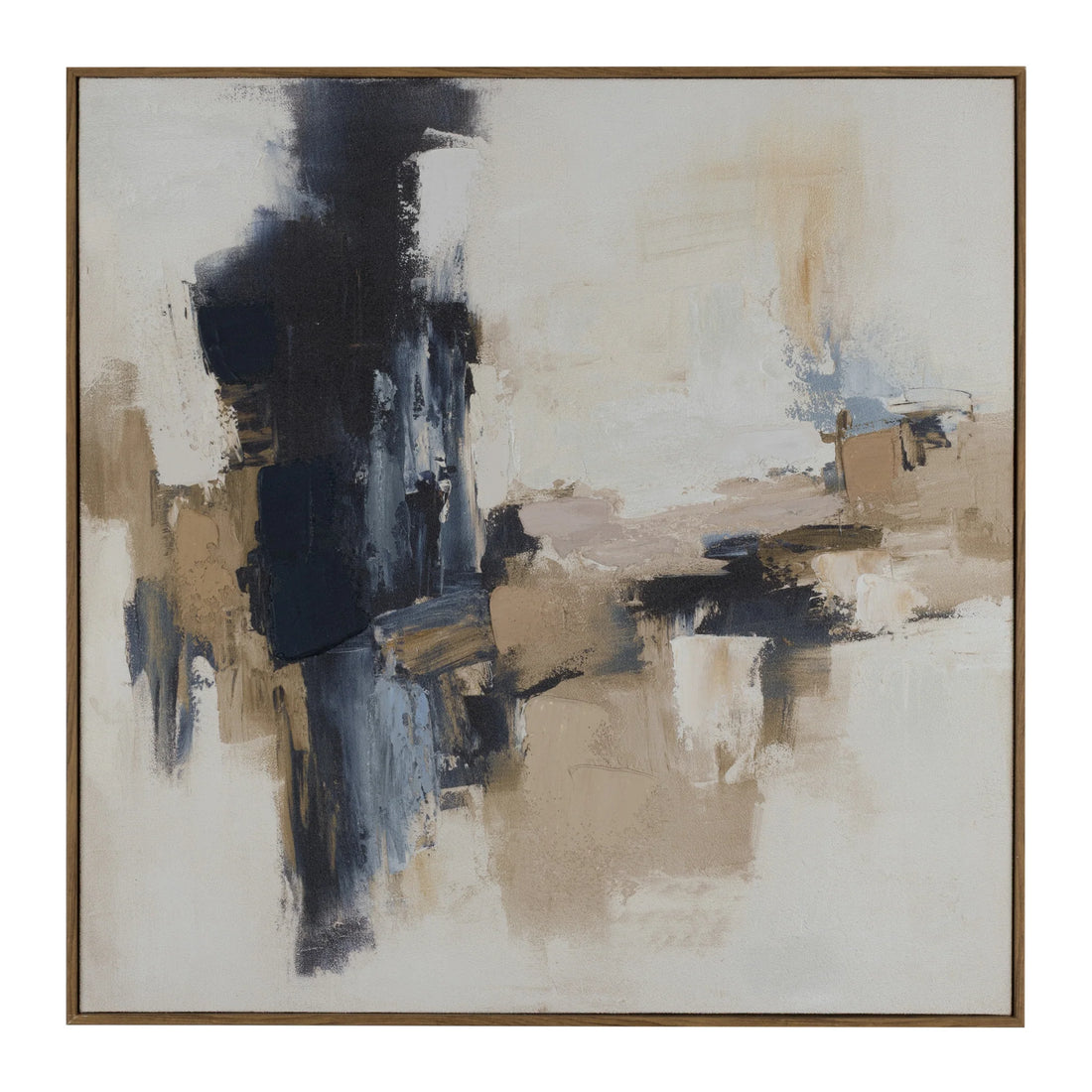 Catalina - Hand Painted Abstract Artwork - 80x80x4.5cm - Sage