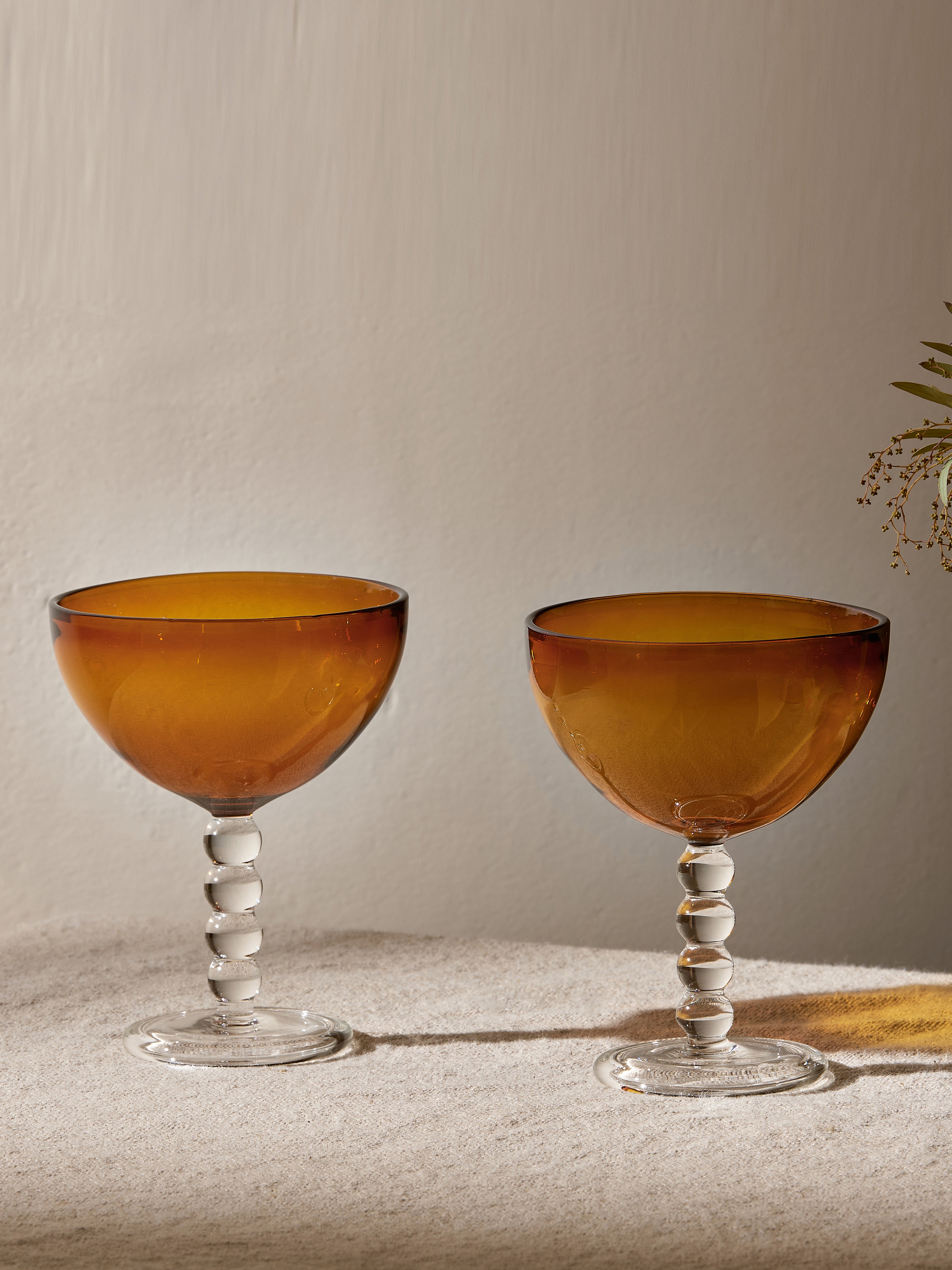 Thimma Coupe Glass Amber