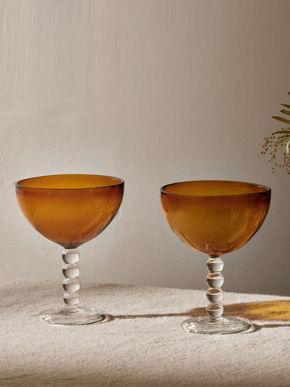 Thimma Coupe Glass Amber