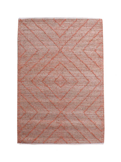 Worgan Jute and Terracotta Rug - 120 x 180