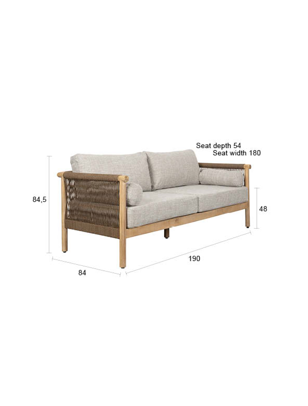 Oasis Outdoor Sofa, 2 x Chairs and Table Set