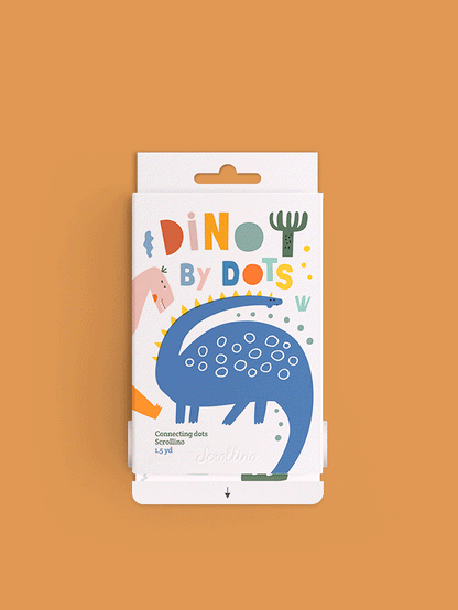 Scrollino Colouring Book &amp; Dot To Dot Games - Dino By Dots