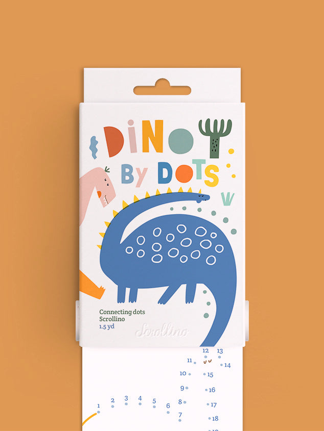 Scrollino Colouring Book &amp; Dot To Dot Games - Dino By Dots