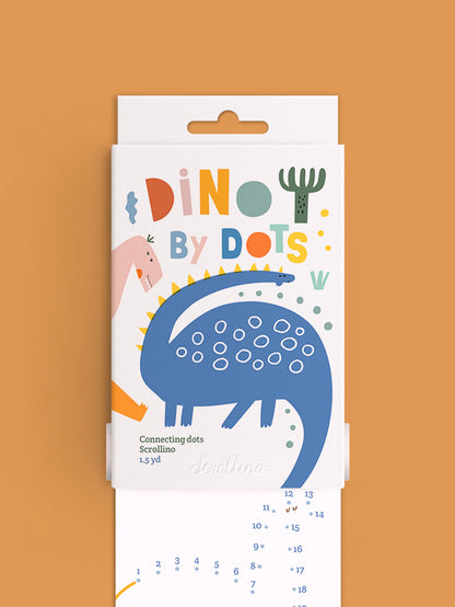 Scrollino Colouring Book &amp; Dot To Dot Games - Dino By Dots