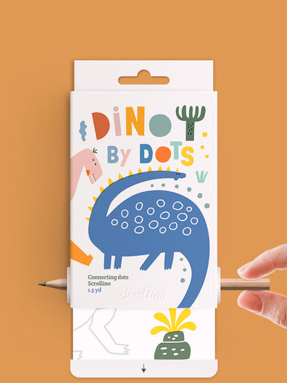 Scrollino Colouring Book &amp; Dot To Dot Games - Dino By Dots