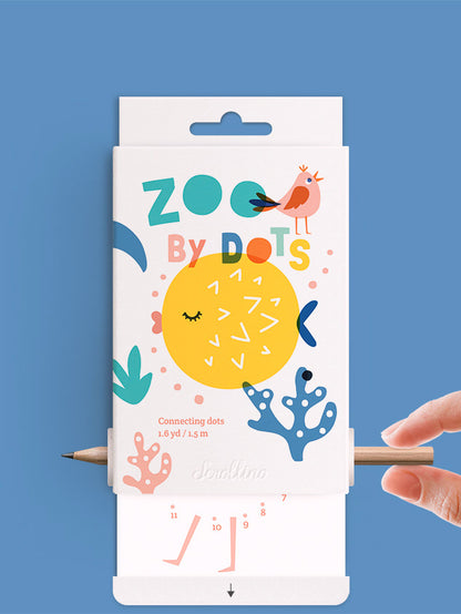 Scrollino Colouring Book &amp; Dot To Dot Games - Zoo By Dots