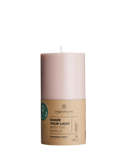 Natural Handcrafted Pillar Candle - Small - 3 Colours Available
